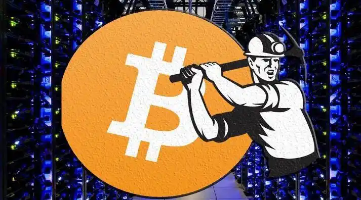 A large-scale mining farm with rows of mining rigs